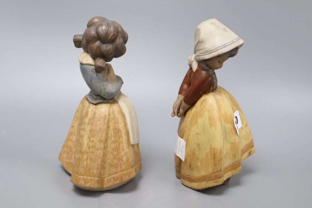 Two Lladro pottery figures, tallest 20cm